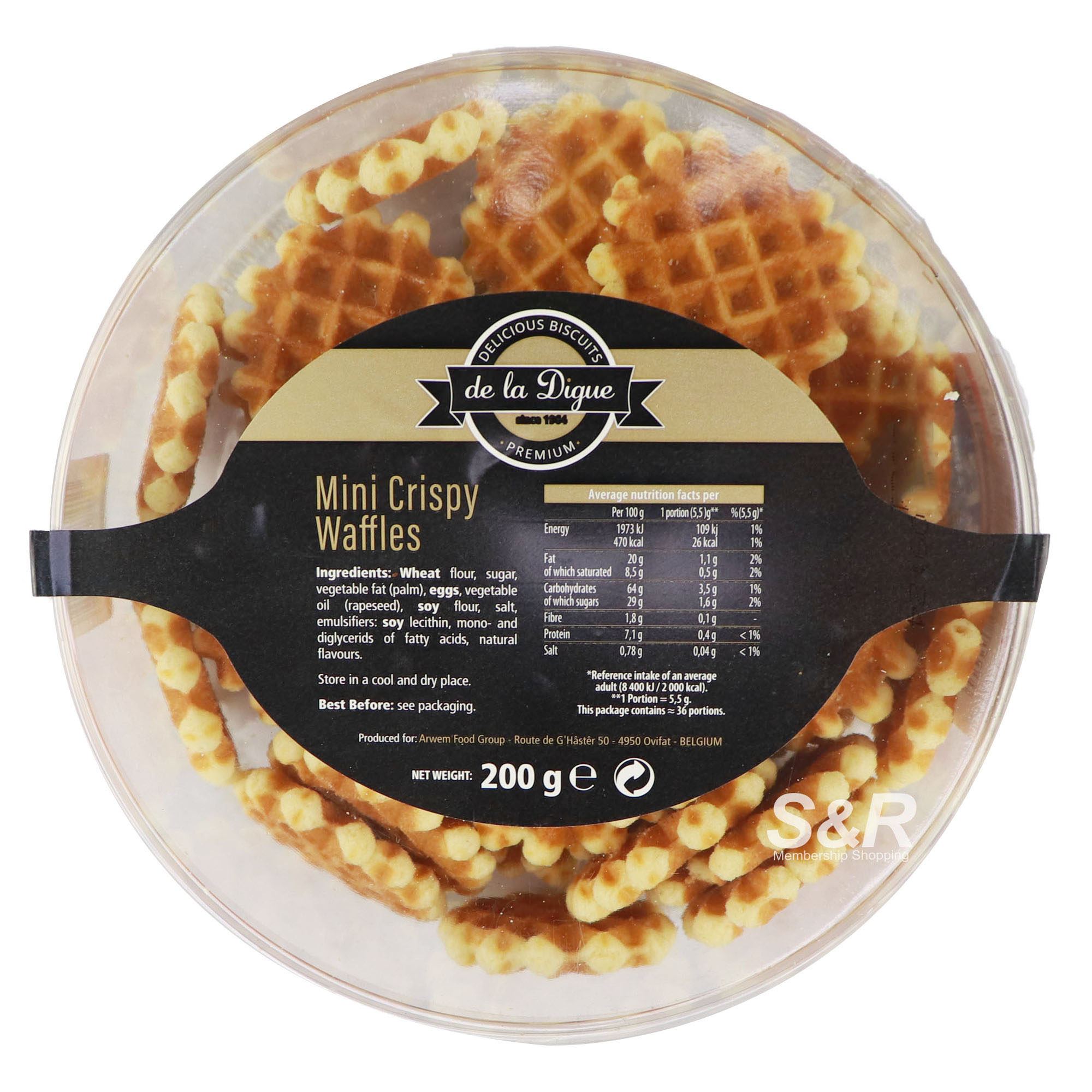 De la Digue Mini Crispy Waffles 200g De la Digue Mini Crispy Waffles 200g